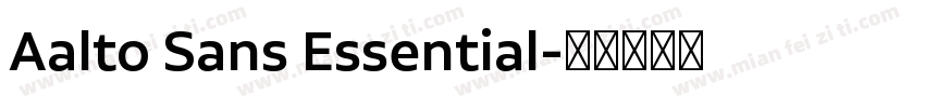 Aalto Sans Essential字体转换